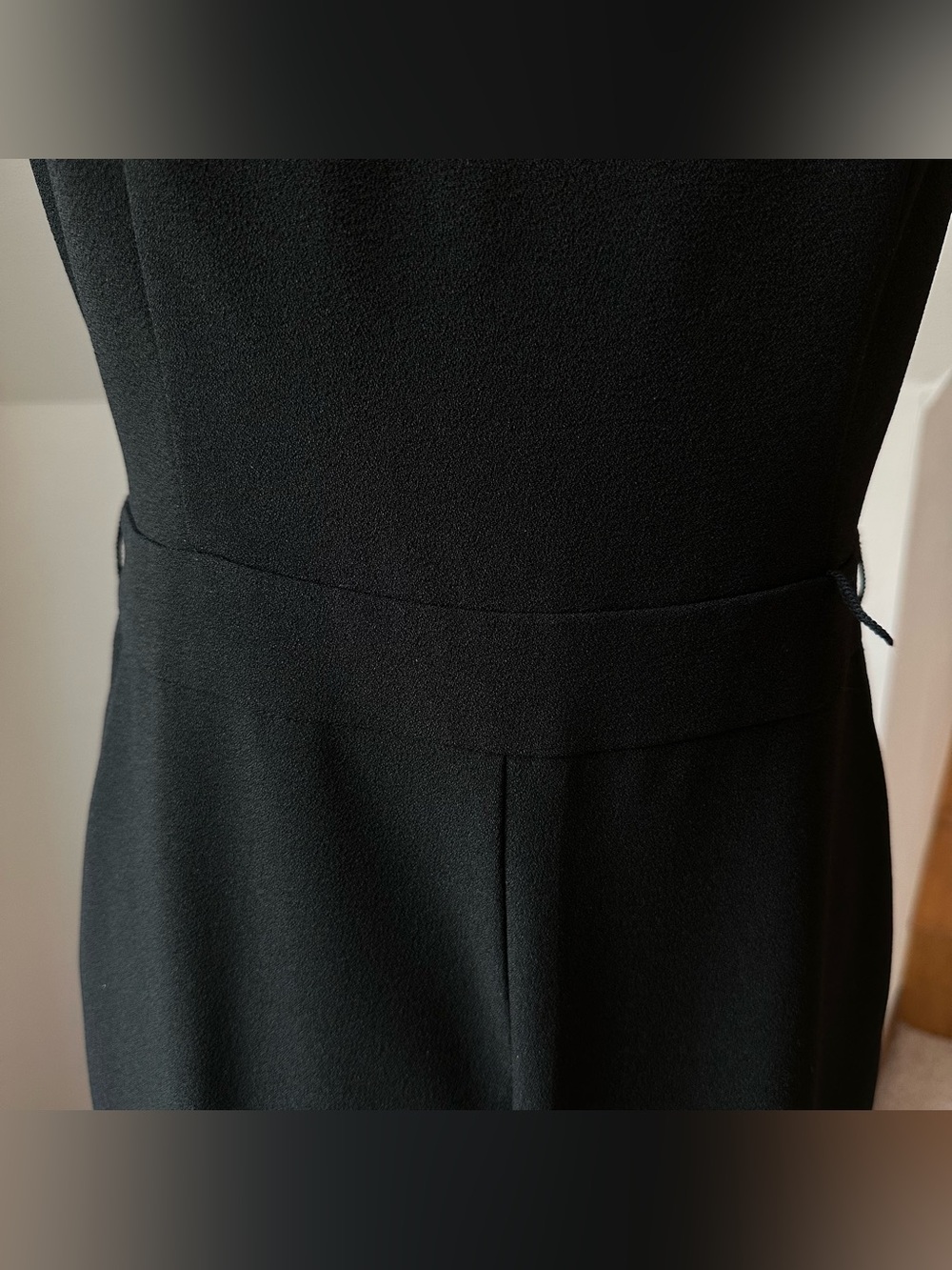 Vince Camuto Jumpsuit Women’s 6 Black Sleeveless Wide Leg V Neck Career Cocktail - Picture 12 of 13
